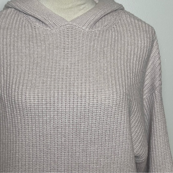 NWT Wild Fable Oversized Women’s Ribbed Hooded Pullover Sweater - Light Beige - Picture 4 of 11
